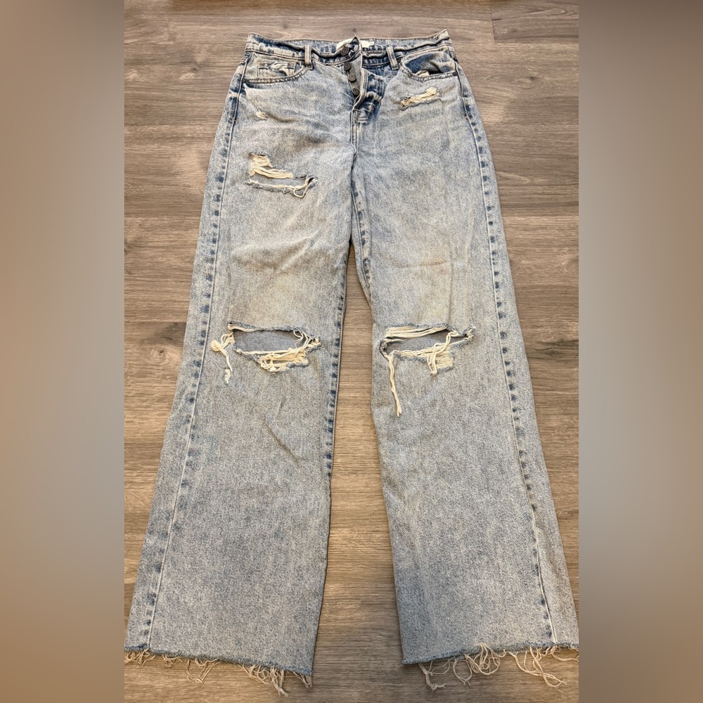 Hidden  Light Blue Distressed Ripped Jeans